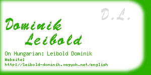 dominik leibold business card